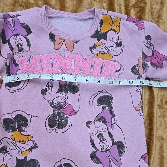 Disney Minnie Mouse Pink Sweatshirt Girls Small - Picture 2 of 10